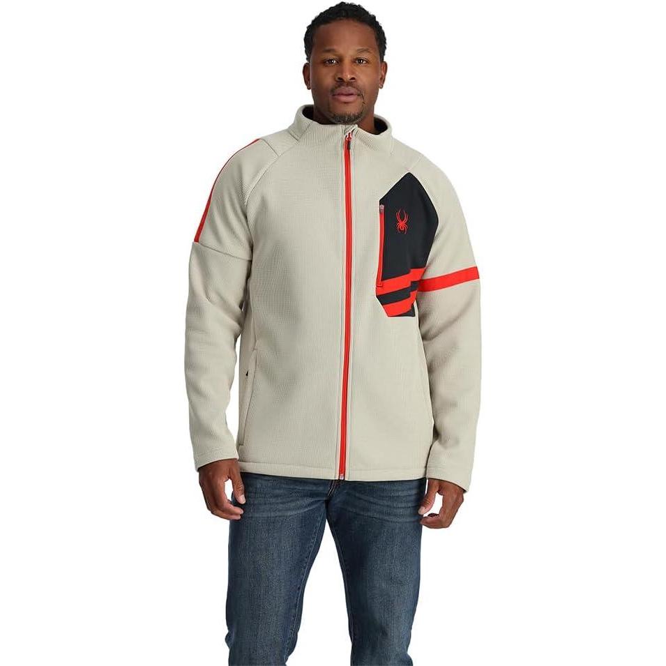 imageSpyder Mens Spyder Bandit Wengen Full Zip Fleece JacketSandstorm