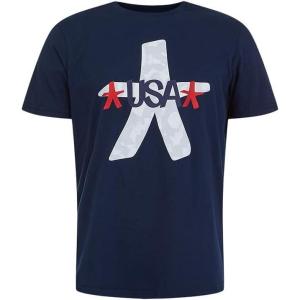 Spyder Active Sports Boys USA Haze Short Sleeve Crew Neck Tee(Indigo)