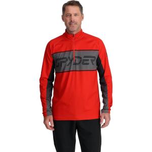 Spyder Men’s Paramount Zip T-Neck Mid-Layer Mens(Volcano)