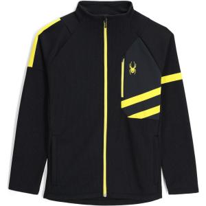 Spyder Men’s Spyder Bandit Wengen Full Zip Fleece Jacket(Black)