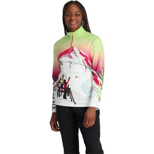 Spyder Women’s Sunset 1/2 Zip Long Sleeve T-Neck(Lime Ice)