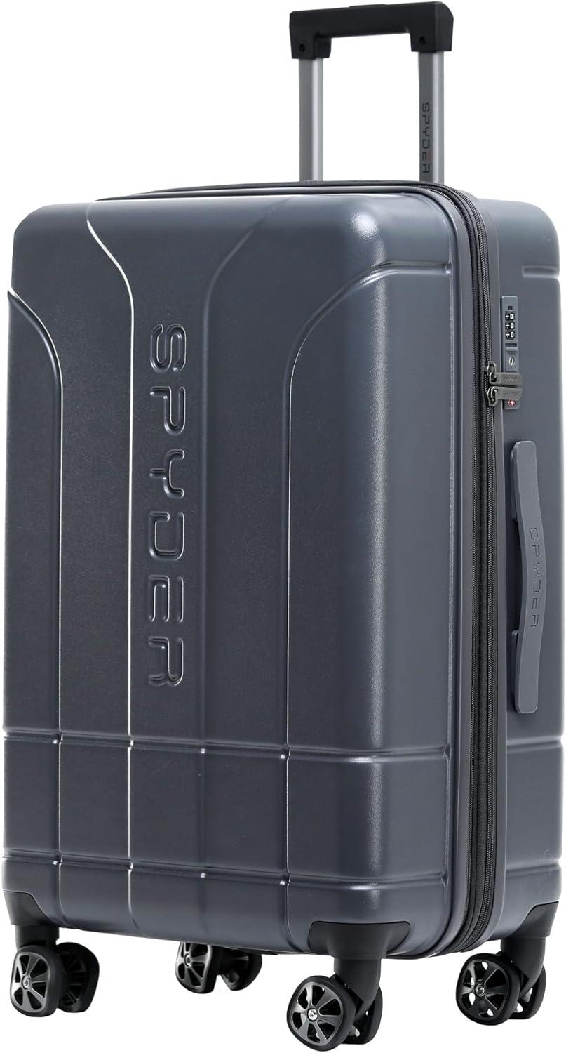 imageSpyder Carve 3 Piece Set with 360 Spinner Wheels TSA Approved Lock 20 Inch Carry On 25 Inch Medium 29 Inch Large GrayGray