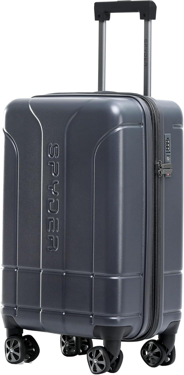 imageSpyder Carve 3 Piece Set with 360 Spinner Wheels TSA Approved Lock 20 Inch Carry On 25 Inch Medium 29 Inch Large GrayGray