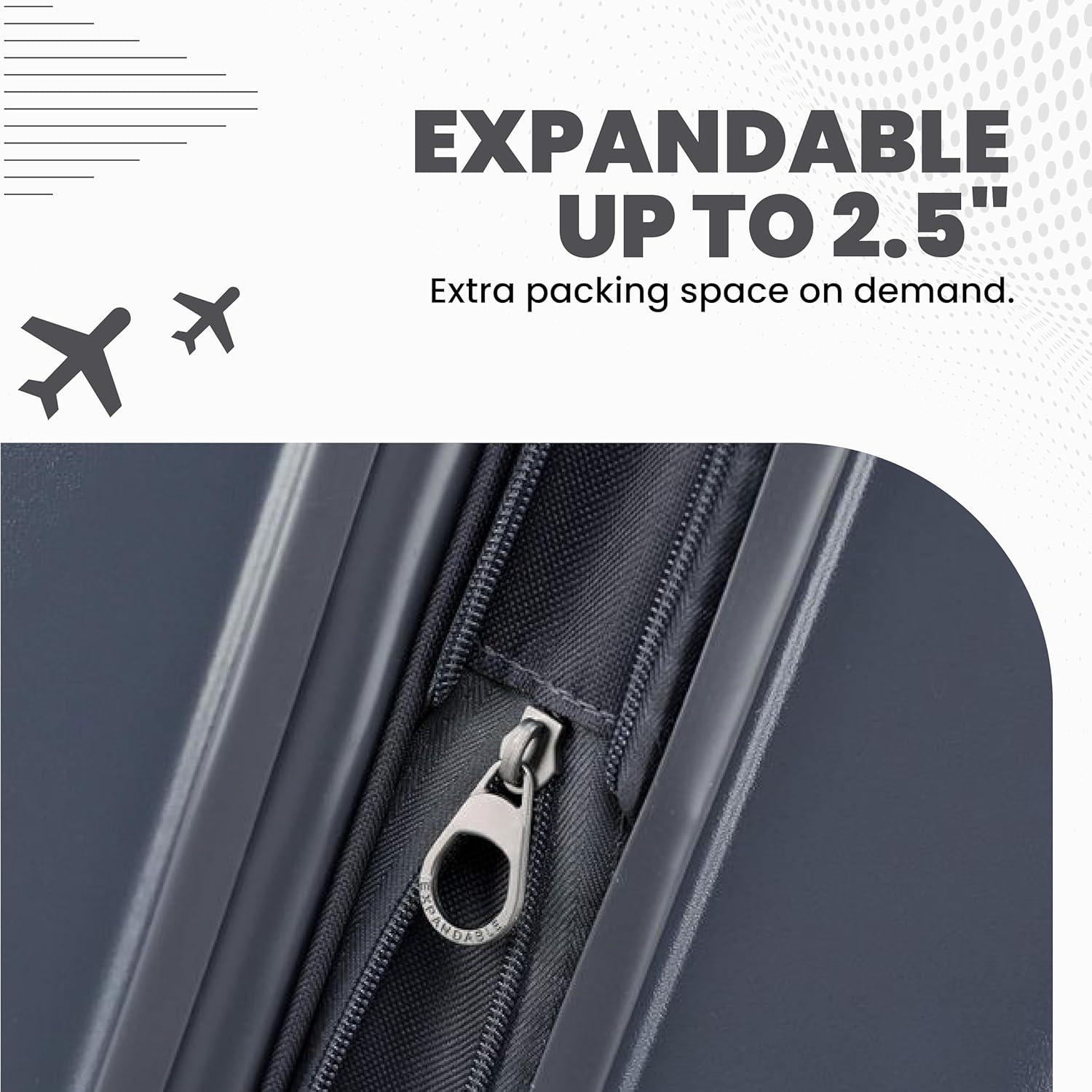 imageSpyder Carve 3 Piece Set with 360 Spinner Wheels TSA Approved Lock 20 Inch Carry On 25 Inch Medium 29 Inch Large GrayGray