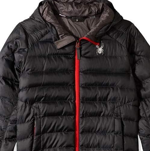 imageSpyder Boys Geared Hoody Synthetic Down JacketBlackBlackRed