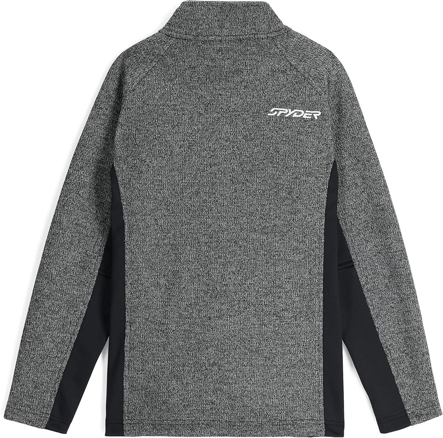 imageSpyder Boys Outbound Half Zip Fleece JacketLimestoneBlack Melange