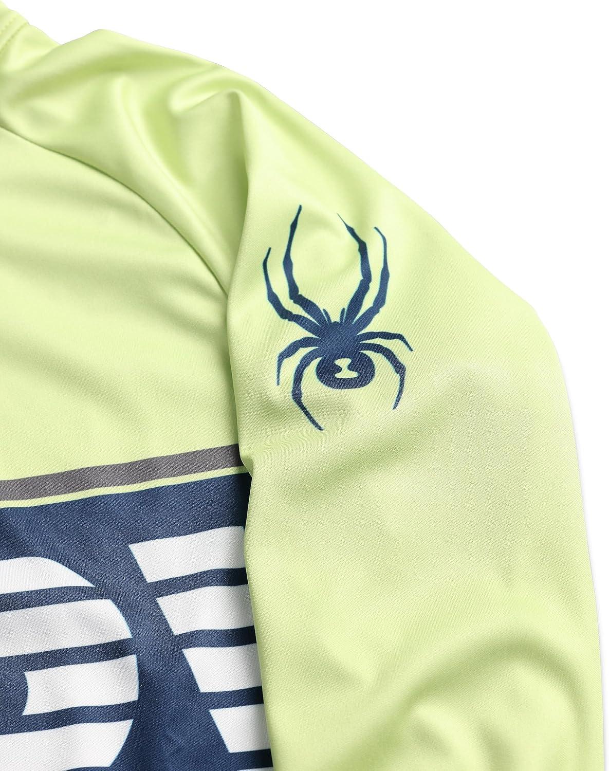 imageSpyder Boys Web Half Zip TneckLime Ice