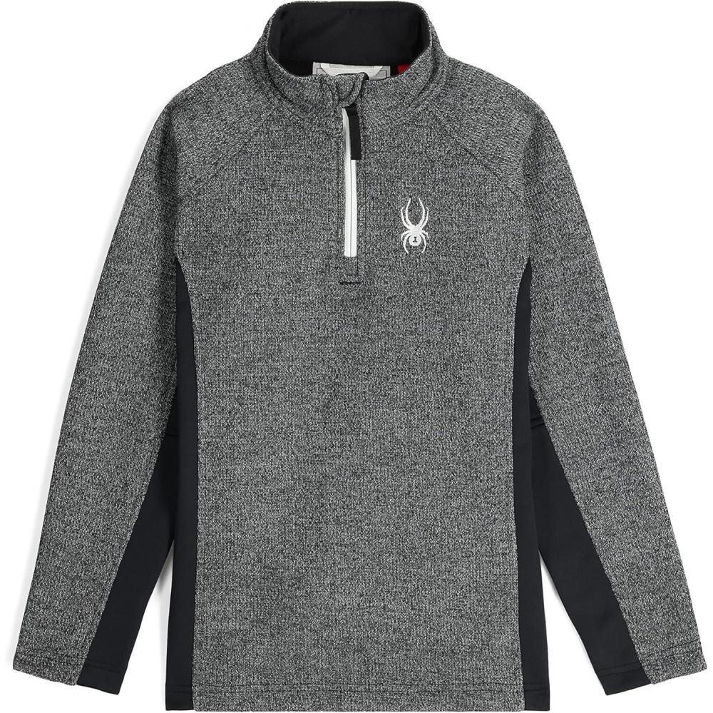 imageSpyder Boys Outbound Half Zip Fleece JacketLimestoneBlack Melange