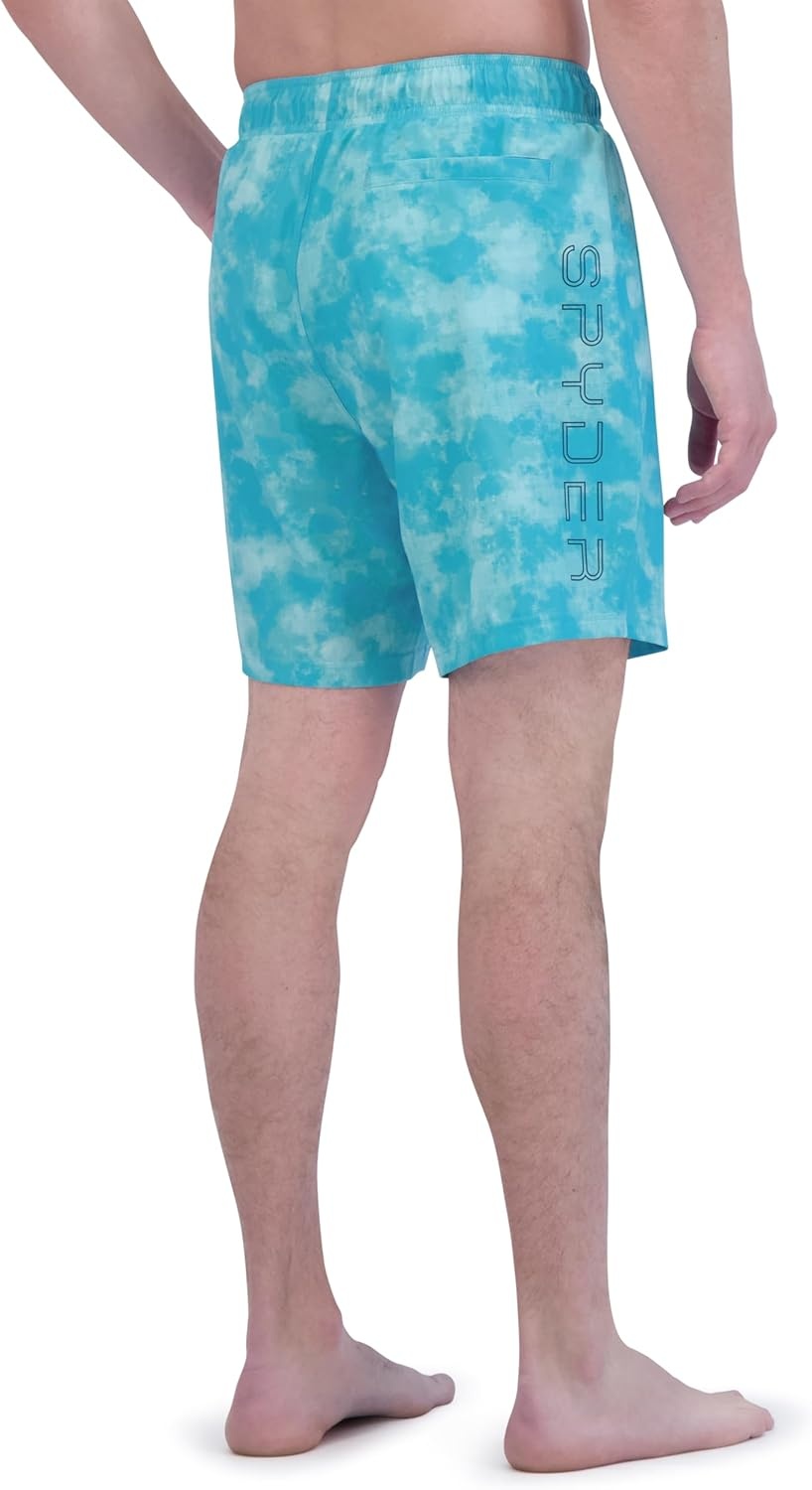 imageSpyder Mens Swim Trunks Stretch QuickDry 7inch Board Shorts Sun Protection amp LinerCelery