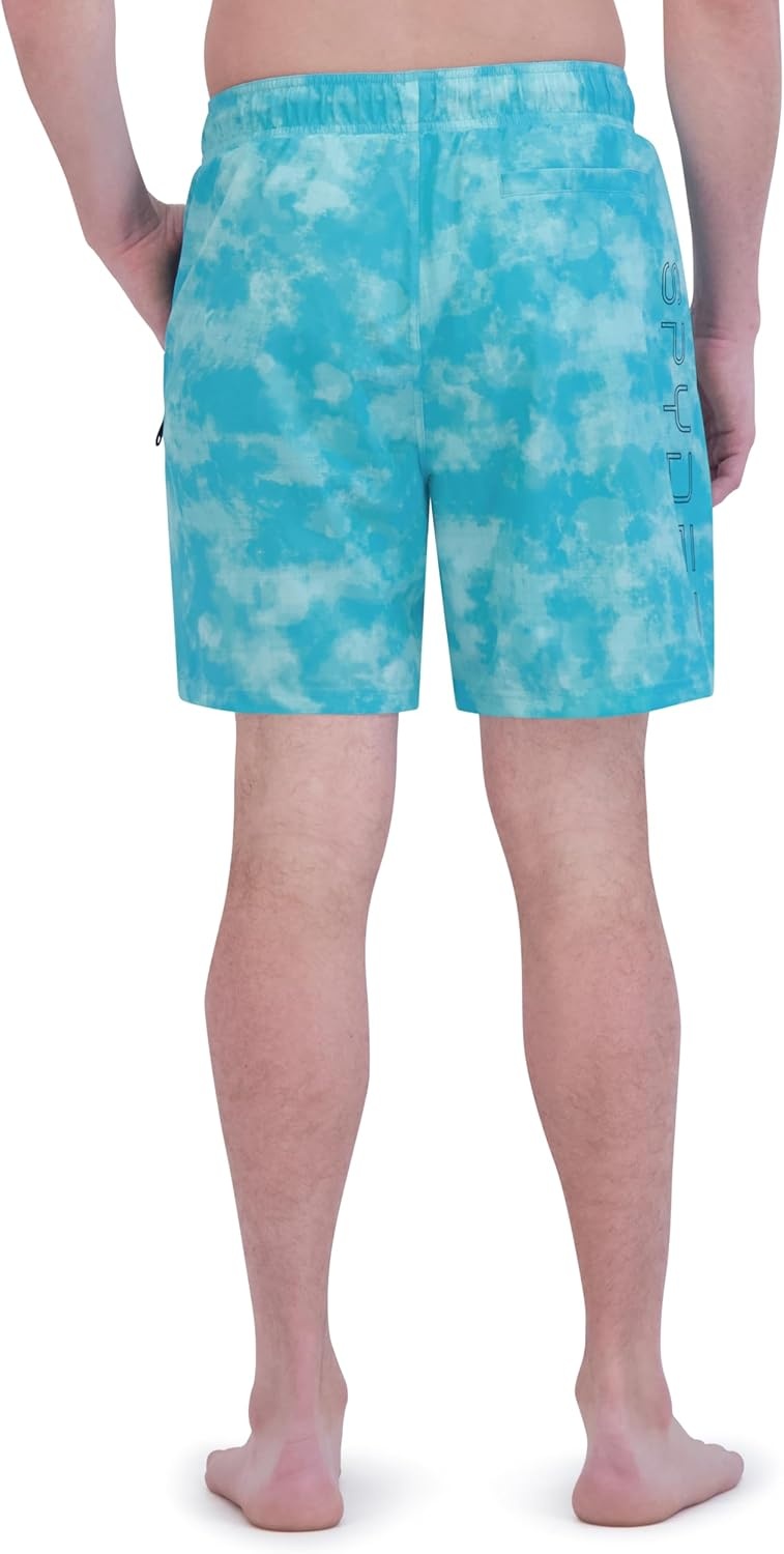 imageSpyder Mens Swim Trunks Stretch QuickDry 7inch Board Shorts Sun Protection amp LinerCelery