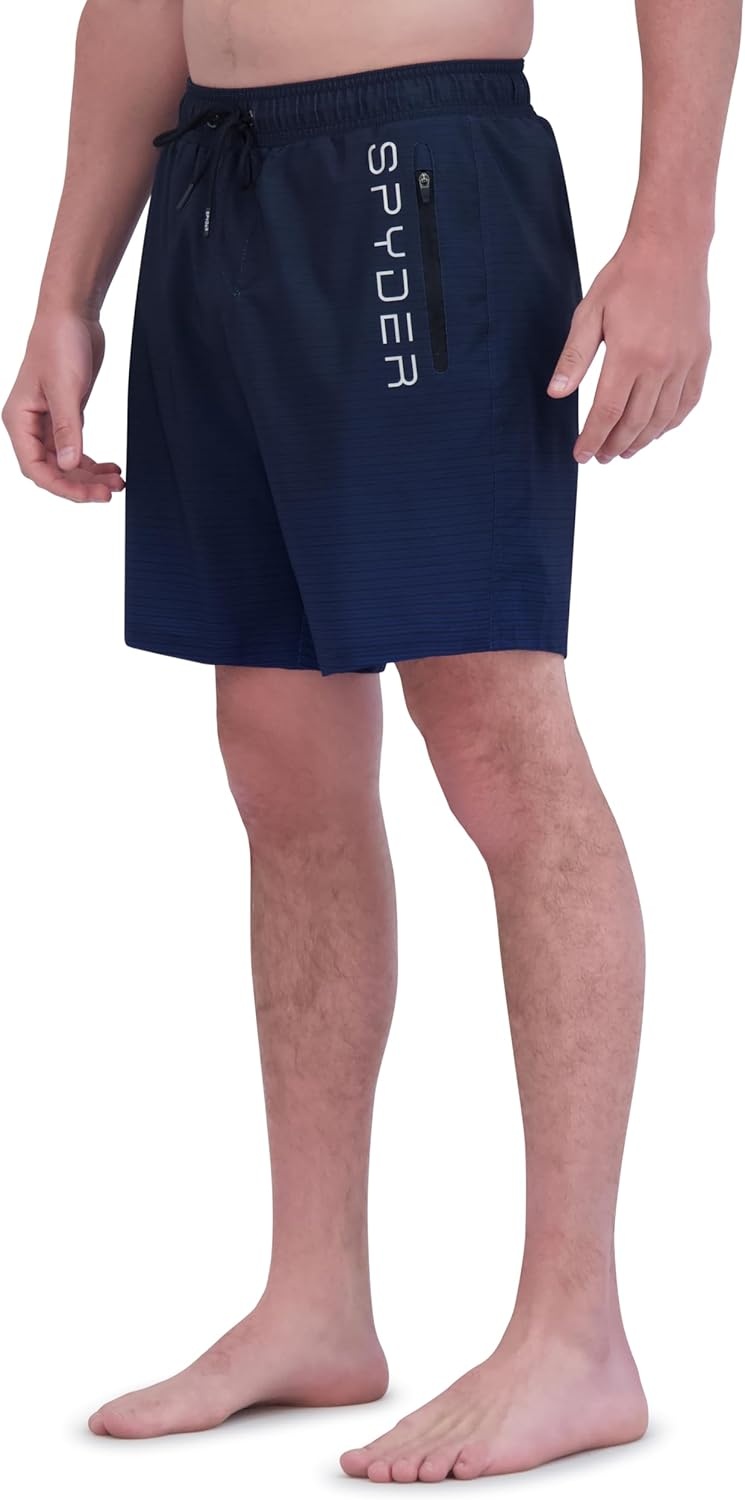 imageSpyder Mens Swim Trunks Stretch QuickDry 7inch Board Shorts Sun Protection amp LinerCobalt