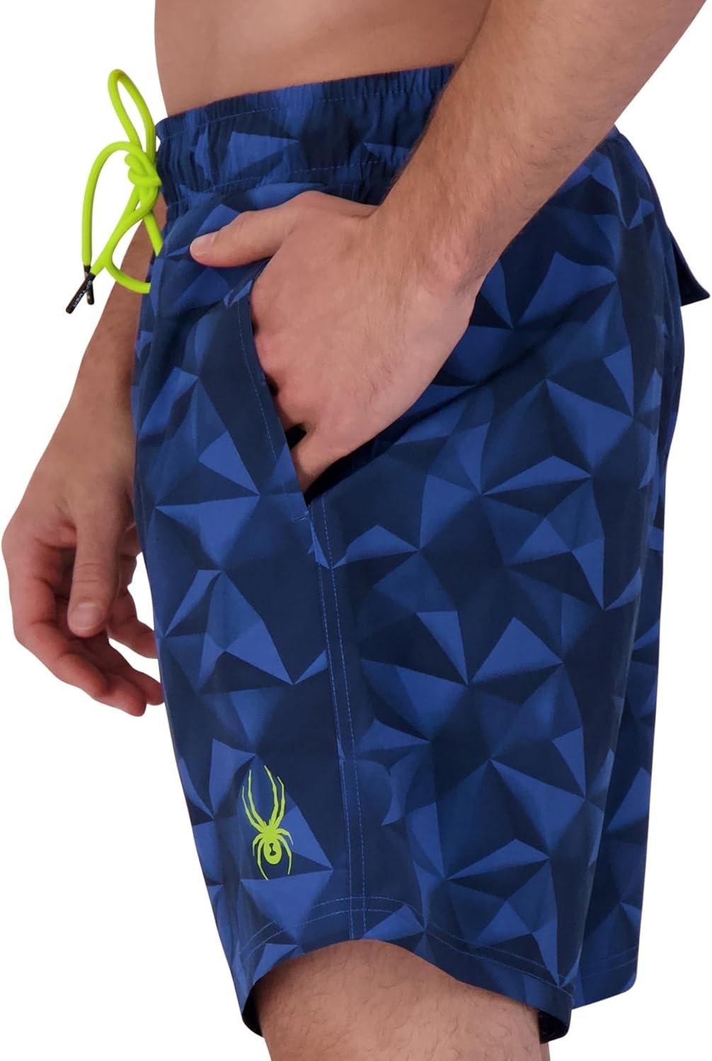 imageSpyder Mens Swim Trunks Stretch QuickDry 7inch Board Shorts Sun Protection amp LinerDenim