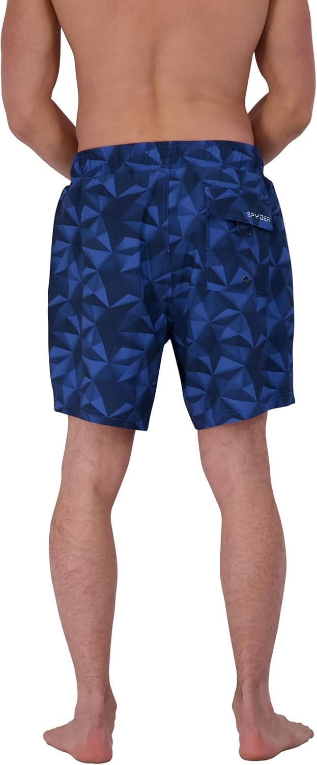 imageSpyder Mens Swim Trunks Stretch QuickDry 7inch Board Shorts Sun Protection amp LinerDenim