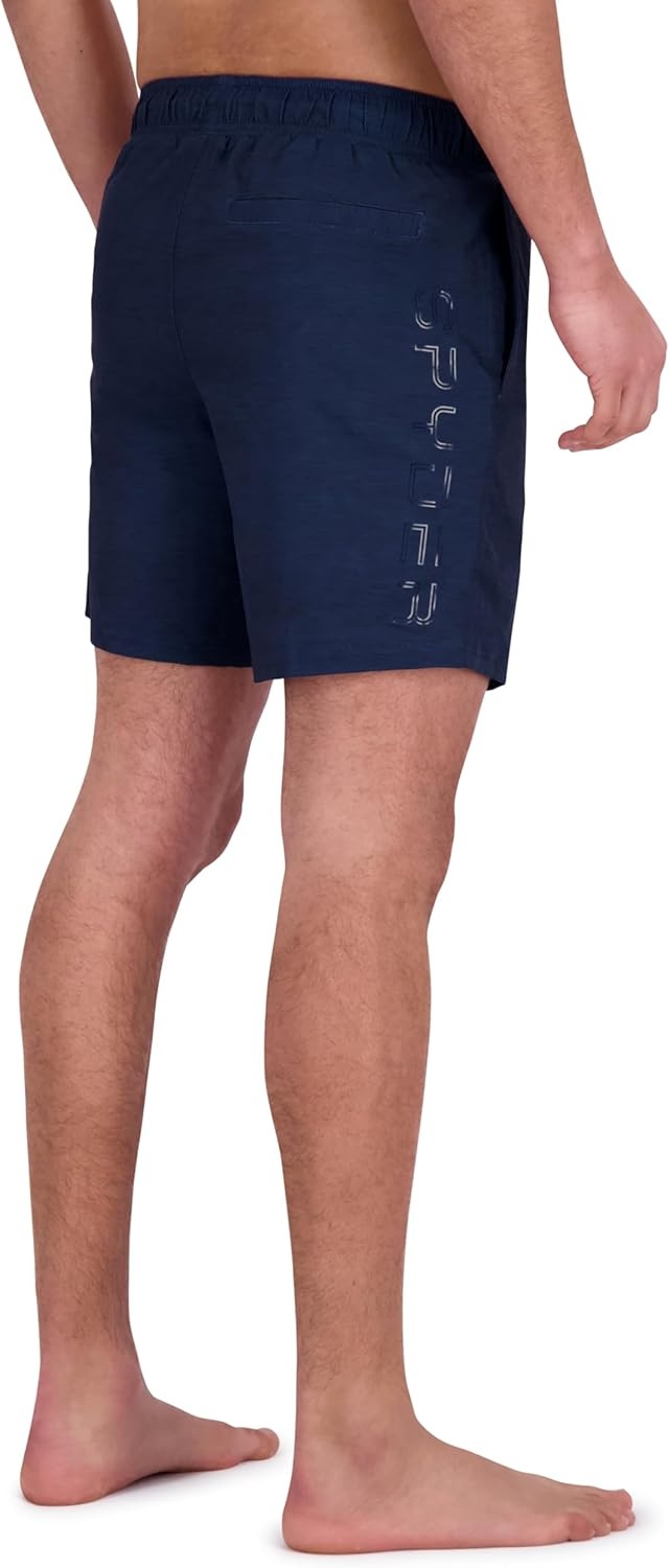 imageSpyder Mens Swim Trunks Stretch QuickDry 7inch Board Shorts Sun Protection amp LinerDress Blue