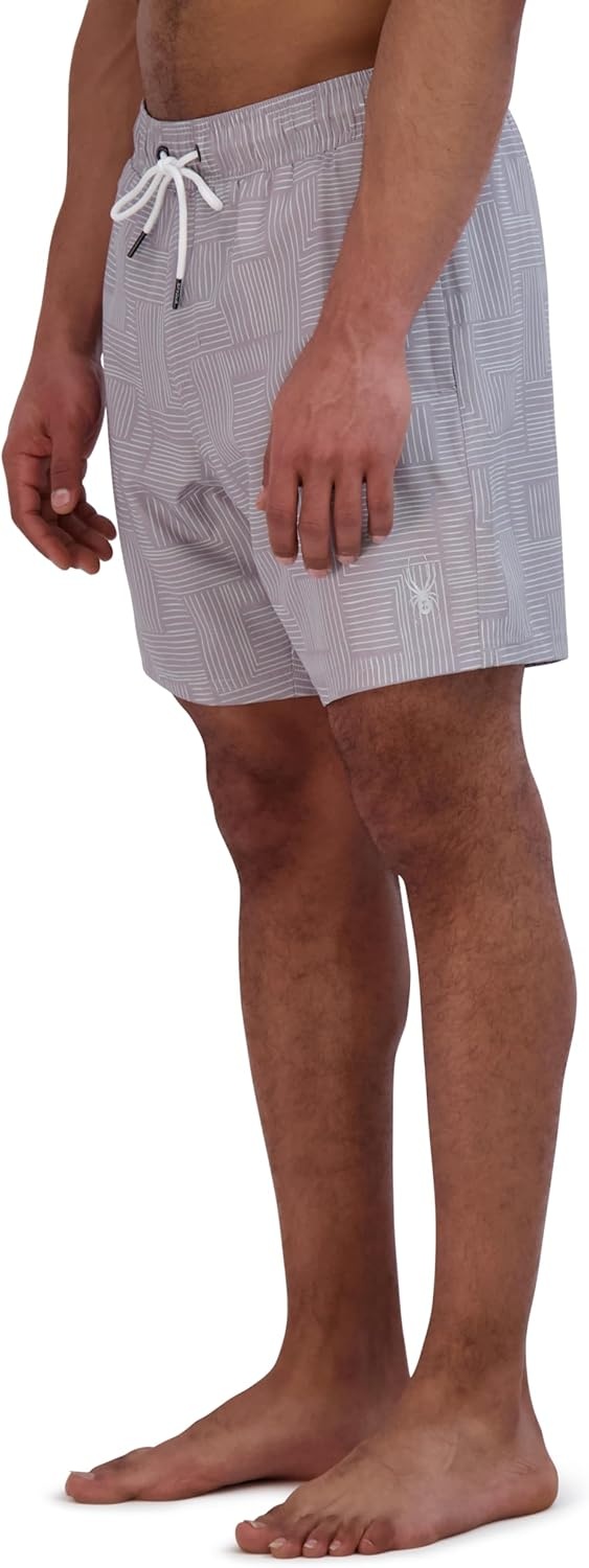 imageSpyder Mens Swim Trunks Stretch QuickDry 7inch Board Shorts Sun Protection amp LinerDust