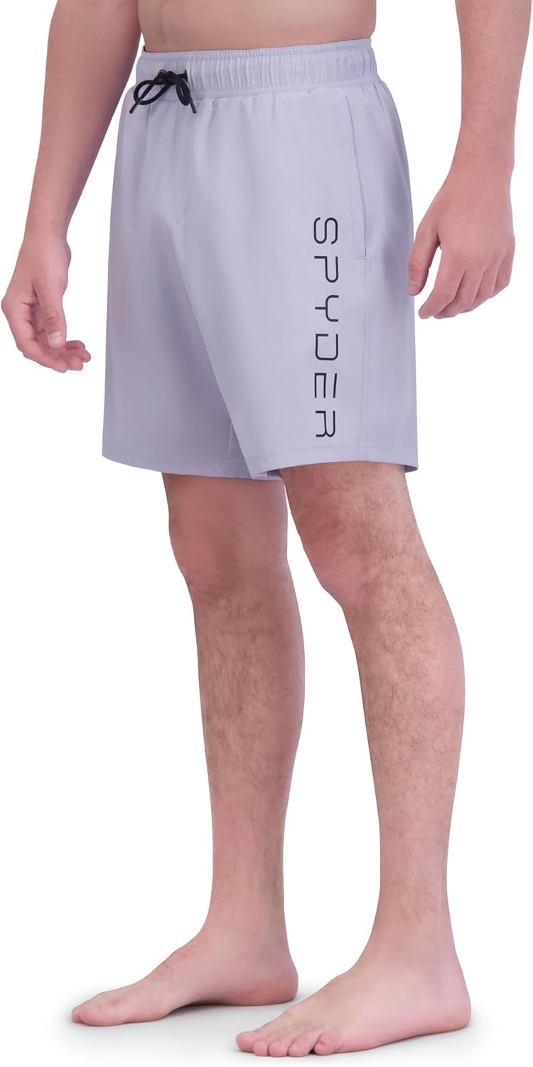 imageSpyder Mens Swim Trunks Stretch QuickDry 7inch Board Shorts Sun Protection amp LinerHutch