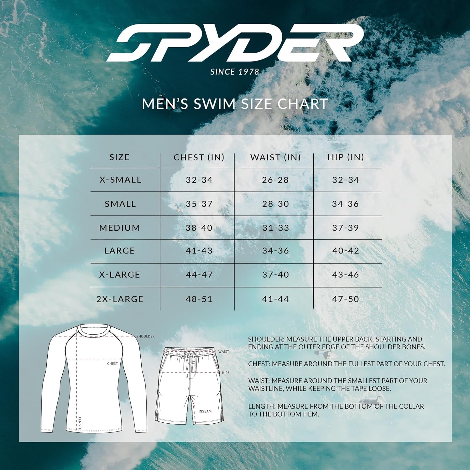 imageSpyder Mens Swim Trunks Stretch QuickDry 7inch Board Shorts Sun Protection amp LinerHutch