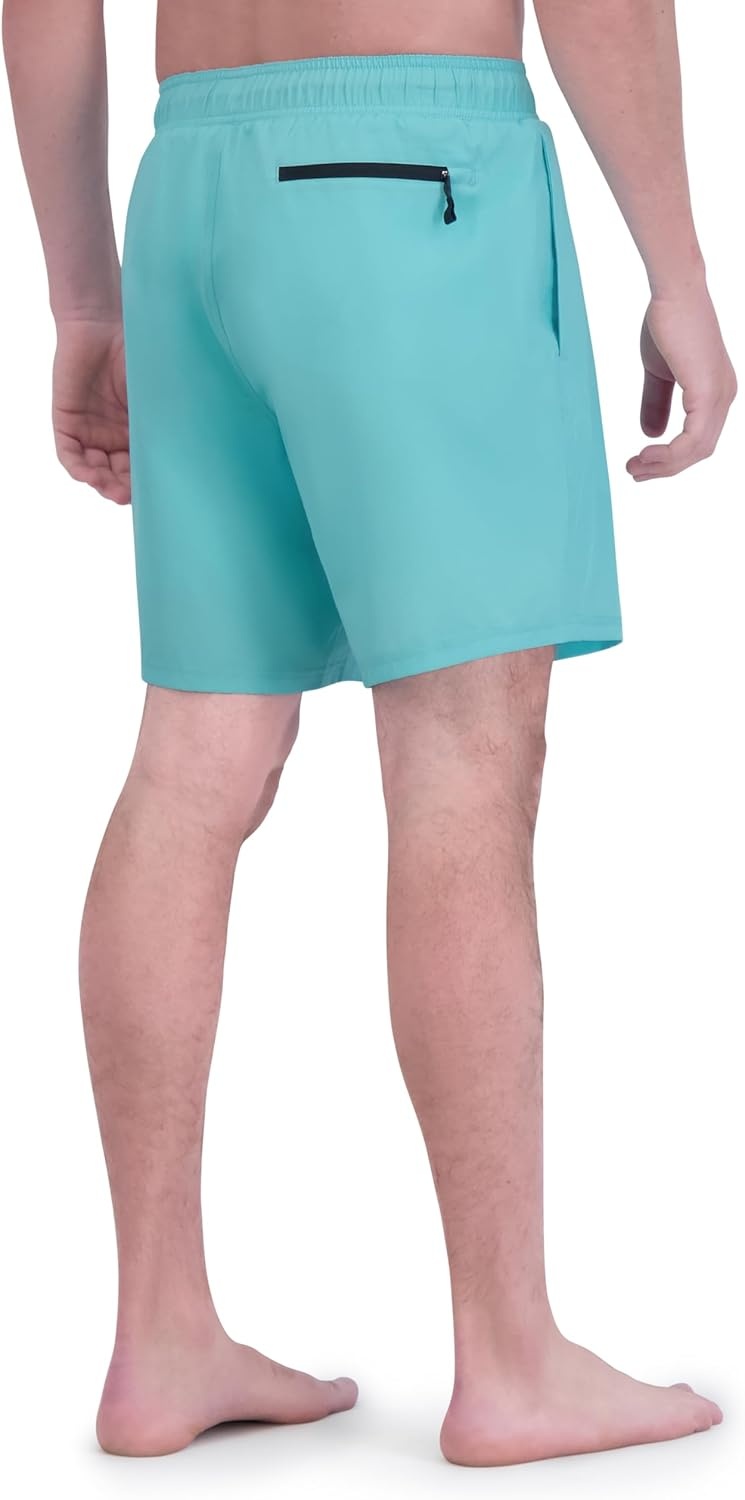imageSpyder Mens Swim Trunks Stretch QuickDry 7inch Board Shorts Sun Protection amp LinerLime