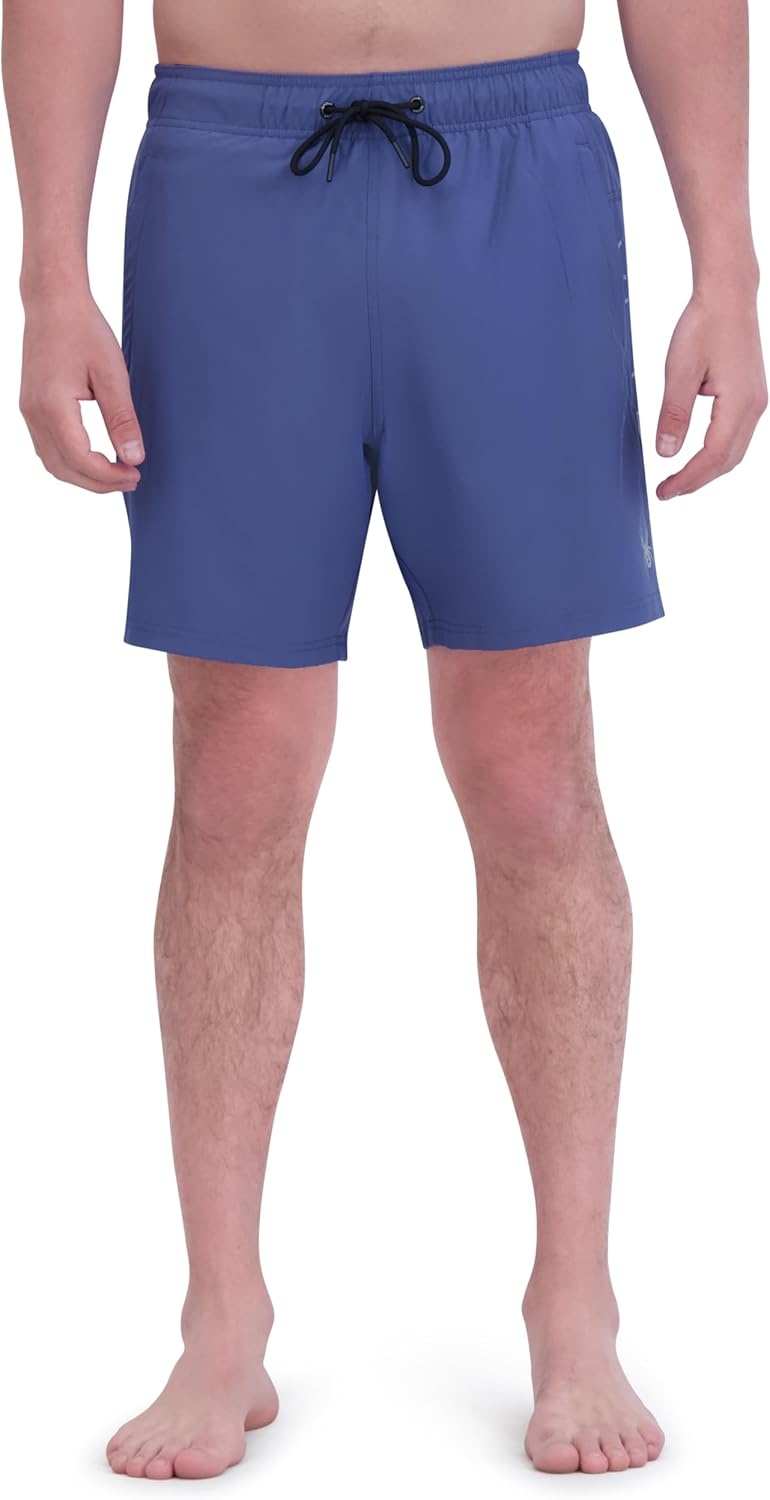 imageSpyder Mens Swim Trunks Stretch QuickDry 7inch Board Shorts Sun Protection amp LinerLivid