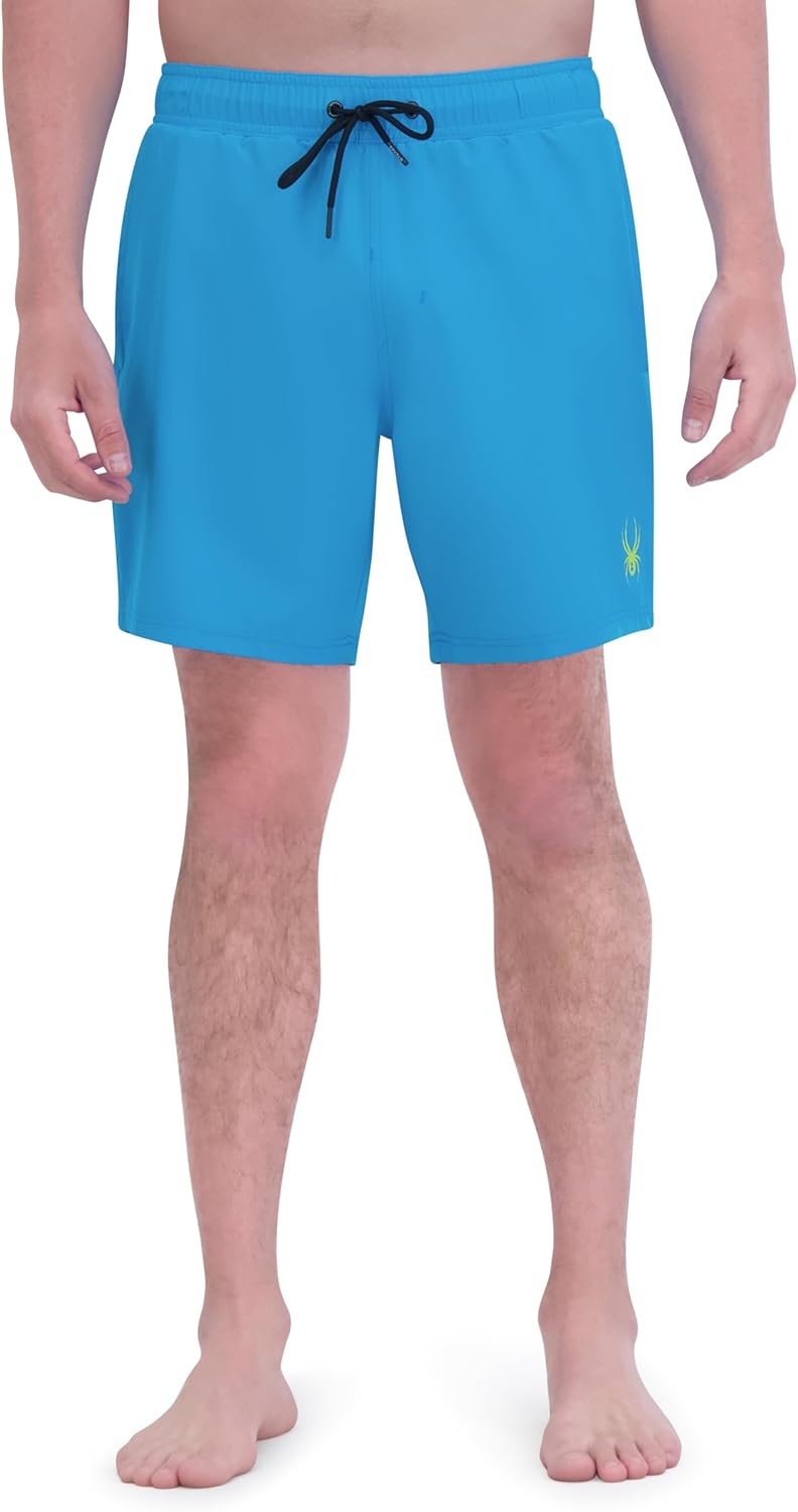 imageSpyder Mens Swim Trunks Stretch QuickDry 7inch Board Shorts Sun Protection amp LinerMix