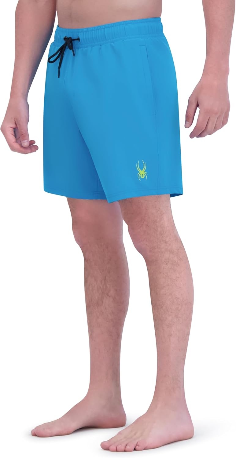 imageSpyder Mens Swim Trunks Stretch QuickDry 7inch Board Shorts Sun Protection amp LinerMix