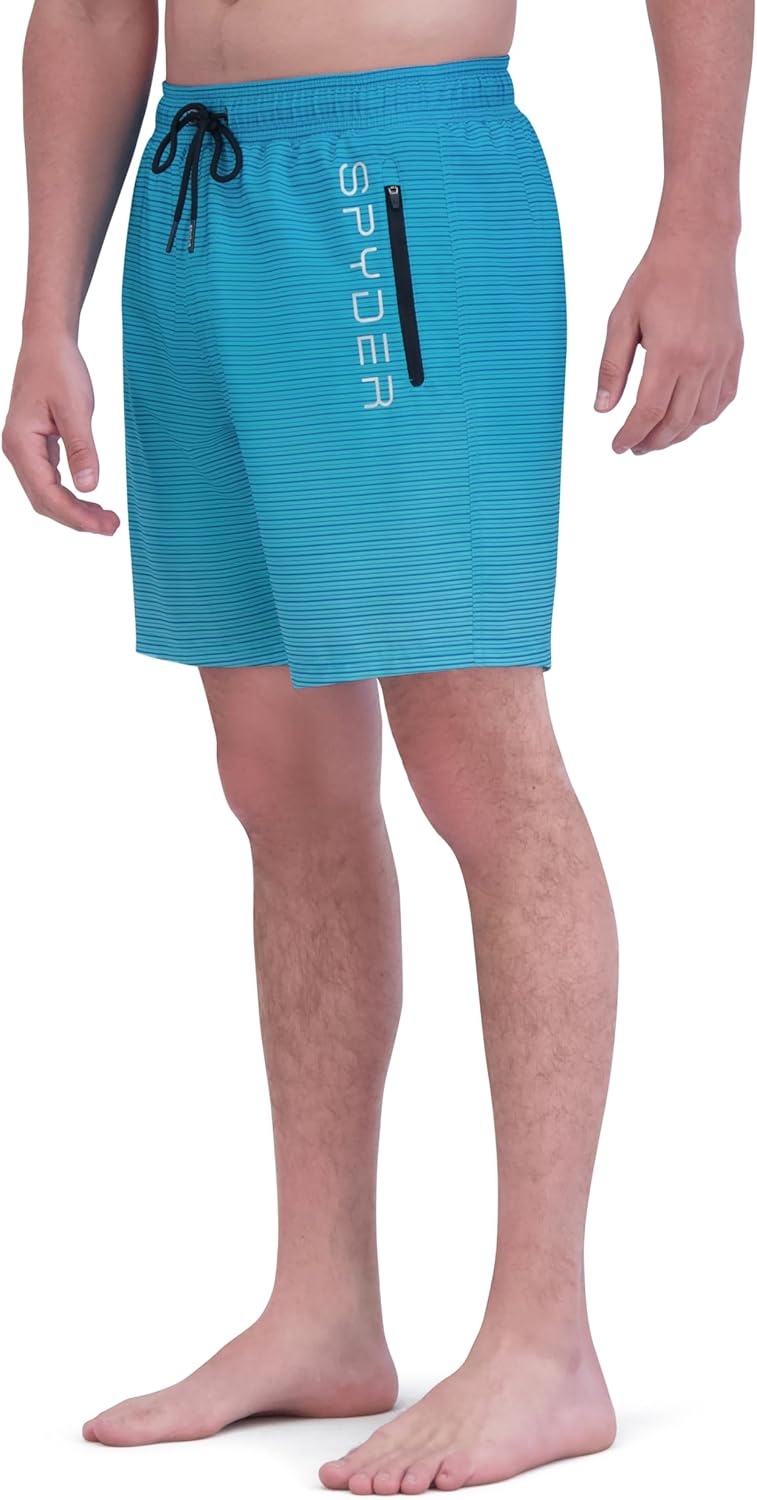 imageSpyder Mens Swim Trunks Stretch QuickDry 7inch Board Shorts Sun Protection amp LinerMulti
