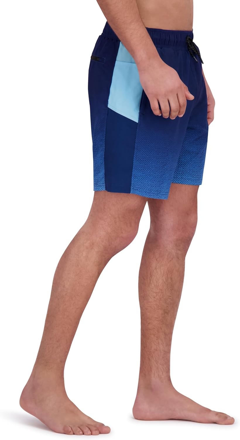 imageSpyder Mens Swim Trunks Stretch QuickDry 7inch Board Shorts Sun Protection amp LinerRoyal
