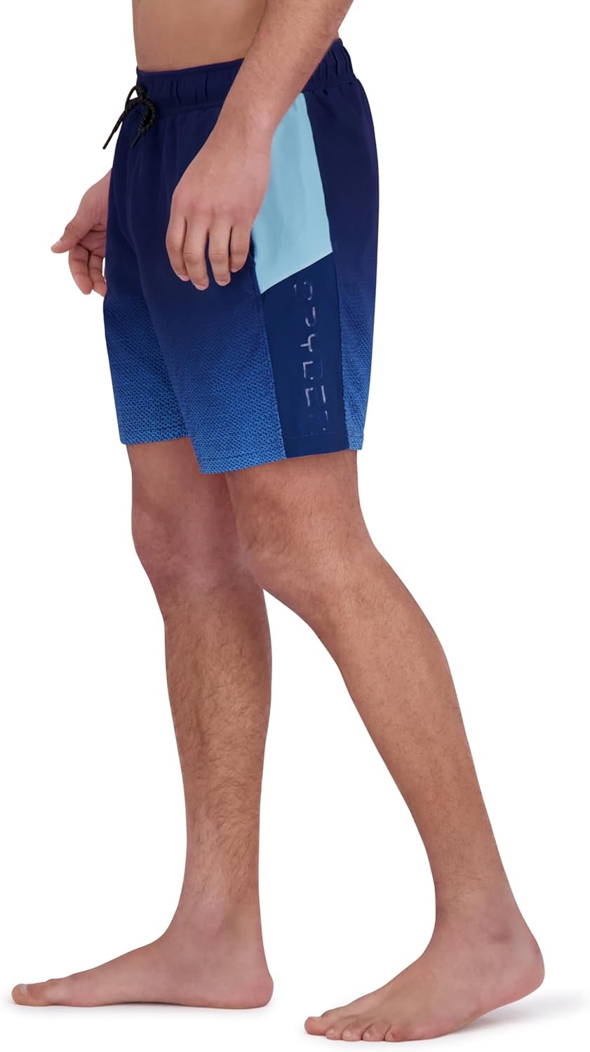 imageSpyder Mens Swim Trunks Stretch QuickDry 7inch Board Shorts Sun Protection amp LinerRoyal