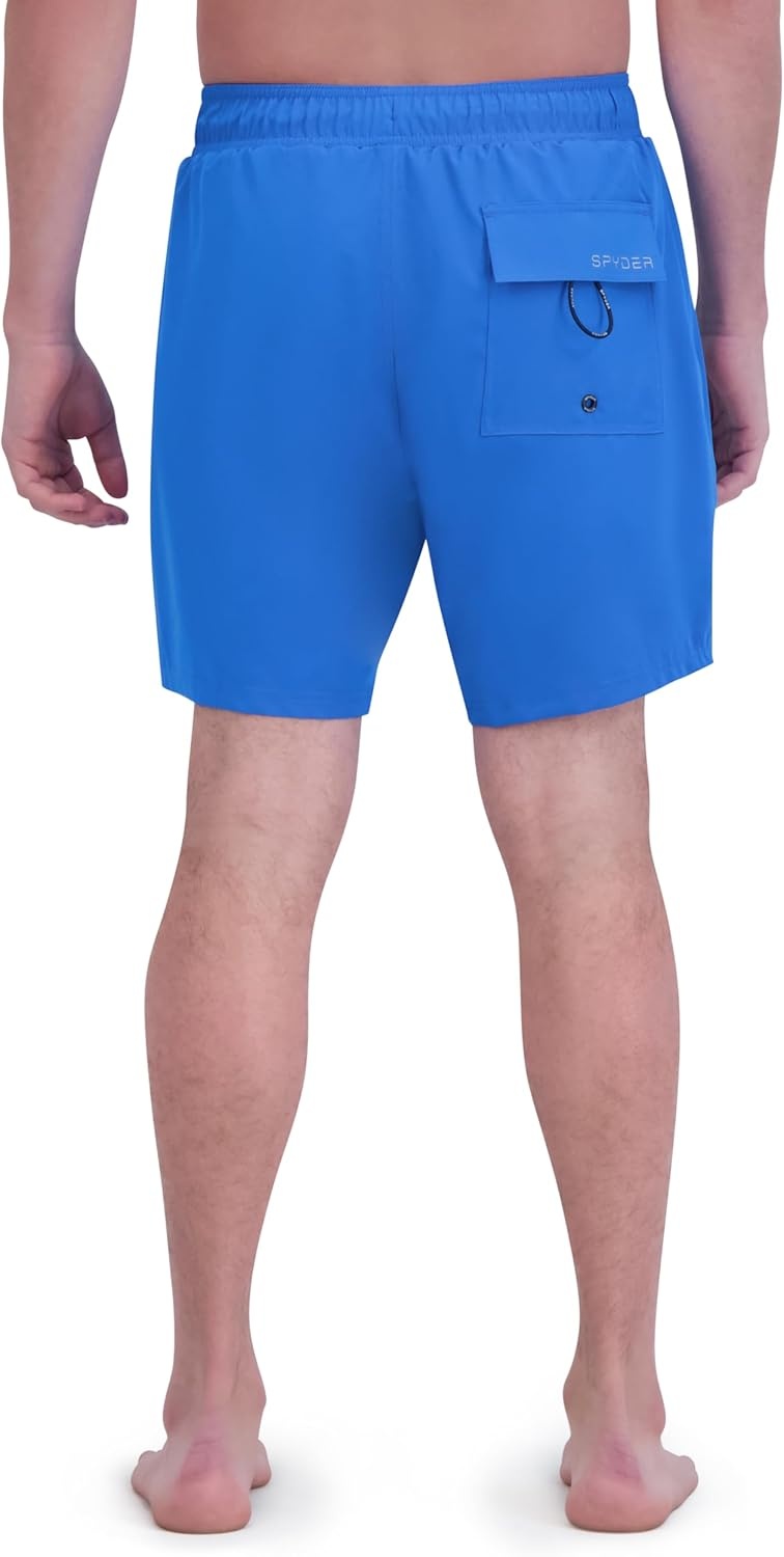 imageSpyder Mens Swim Trunks Stretch QuickDry 7inch Board Shorts Sun Protection amp LinerSapphire