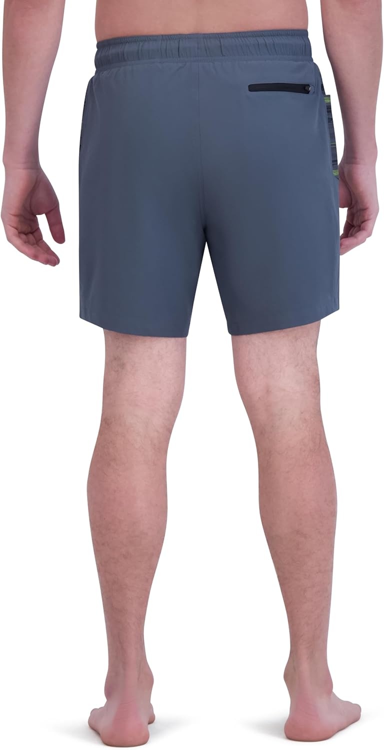 imageSpyder Mens Swim Trunks Stretch QuickDry 7inch Board Shorts Sun Protection amp LinerTurbulence