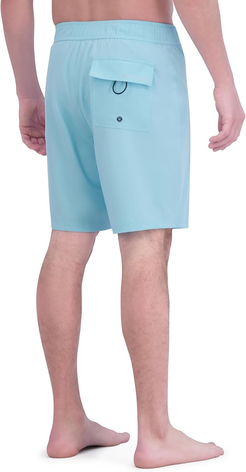 imageSpyder Mens Swim Trunks Stretch QuickDry 9 Board Shorts Sun Protection Pockets amp Brief LinerGoa
