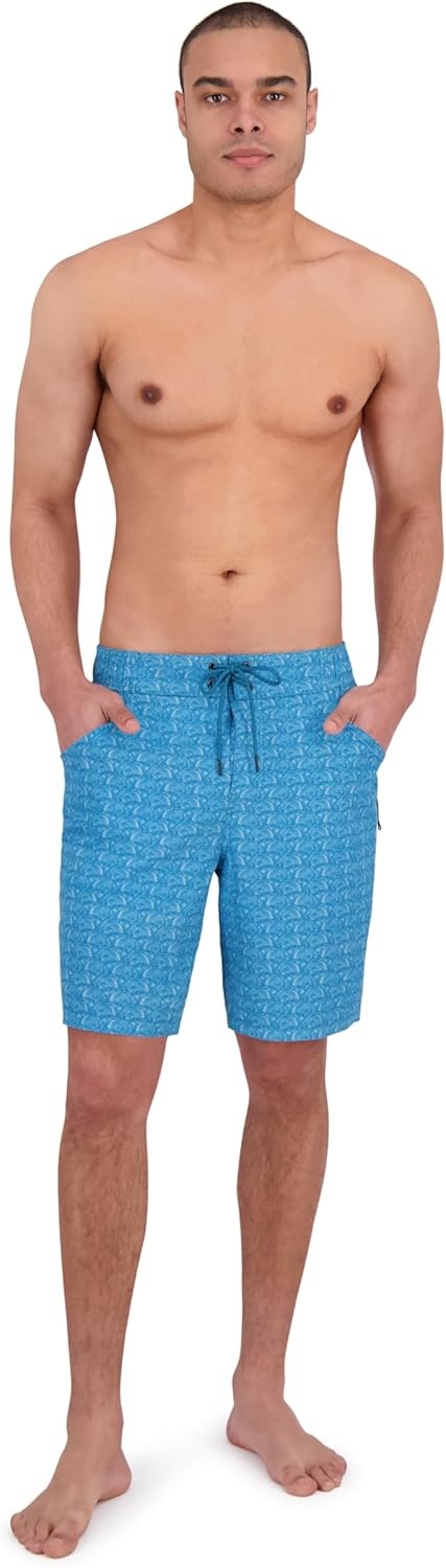 imageSpyder Mens Swim Trunks Stretch QuickDry 9 Board Shorts Sun Protection Pockets amp Brief LinerSwell