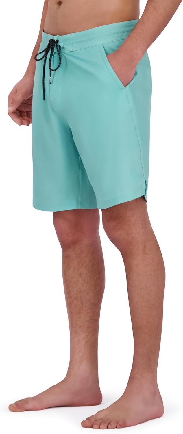 imageSpyder Mens Swim Trunks Stretch QuickDry 9 Board Shorts Sun Protection Pockets amp Brief LinerWasabi