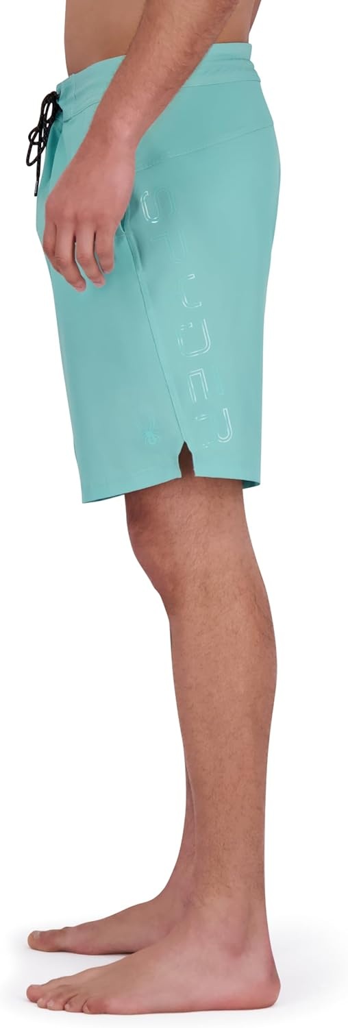 imageSpyder Mens Swim Trunks Stretch QuickDry 9 Board Shorts Sun Protection Pockets amp Brief LinerWasabi