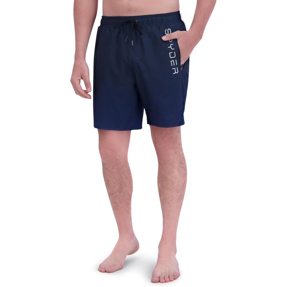 imageSpyder Mens Swim Trunks Stretch QuickDry 7inch Board Shorts Sun Protection amp LinerCobalt