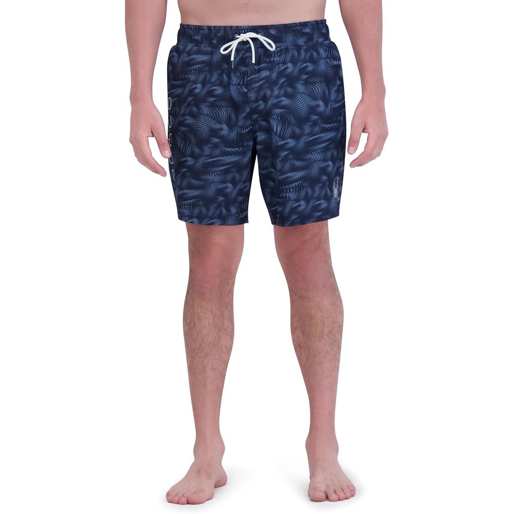 imageSpyder Mens Swim Trunks Stretch QuickDry 7inch Board Shorts Sun Protection amp LinerInk