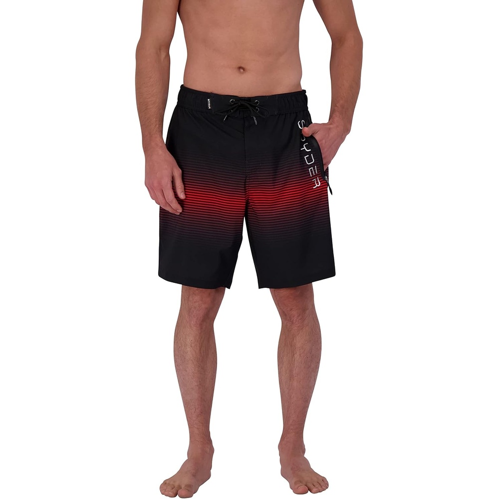 imageSpyder Mens Swim Trunks Stretch QuickDry 9 Board Shorts Sun Protection Pockets amp Brief LinerBlacka