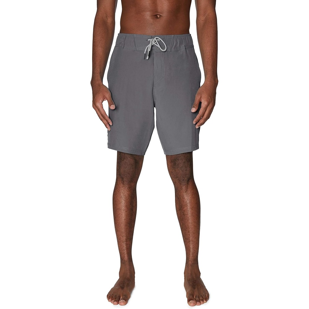 imageSpyder Mens Swim Trunks Stretch QuickDry 9 Board Shorts Sun Protection Pockets amp Brief LinerDark Grey