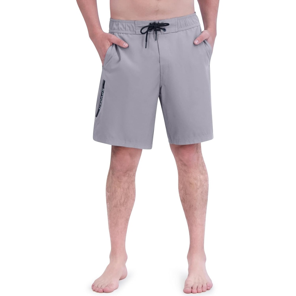 imageSpyder Mens Swim Trunks Stretch QuickDry 9 Board Shorts Sun Protection Pockets amp Brief LinerDust