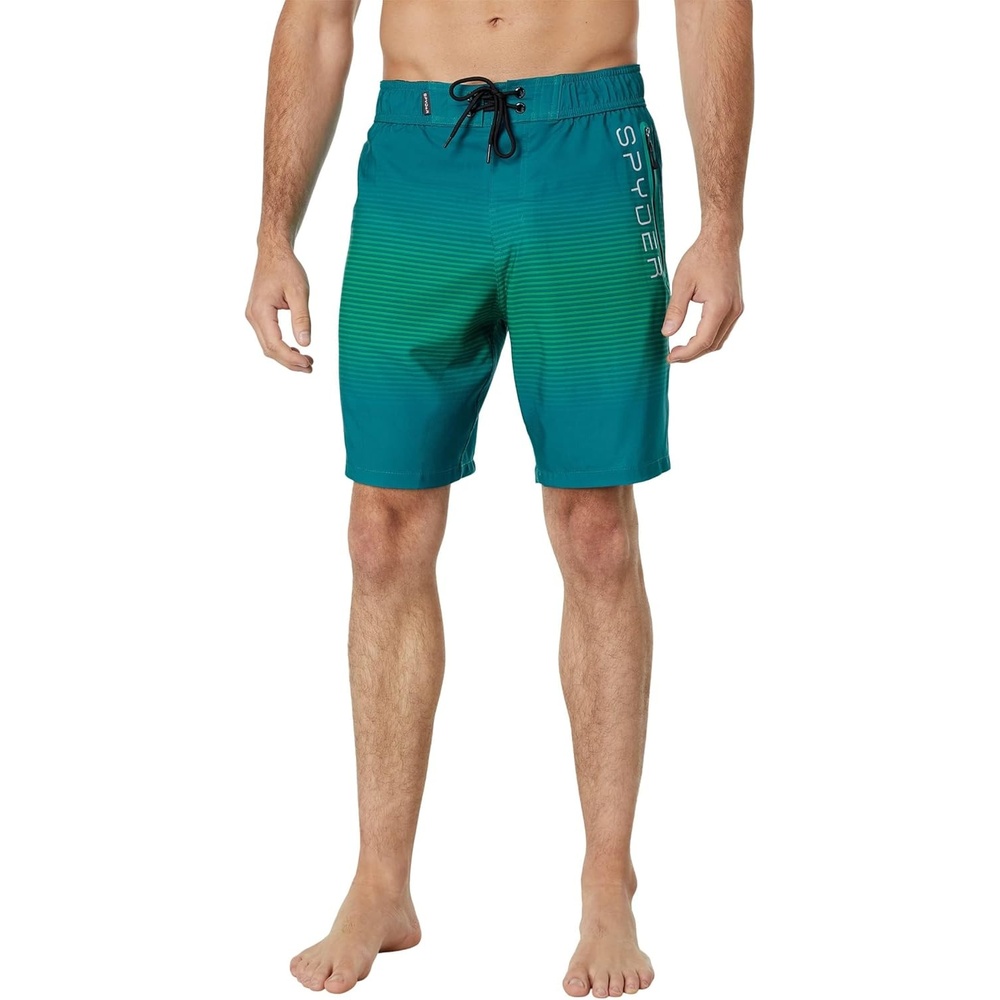 imageSpyder Mens Swim Trunks Stretch QuickDry 9 Board Shorts Sun Protection Pockets amp Brief LinerSwella