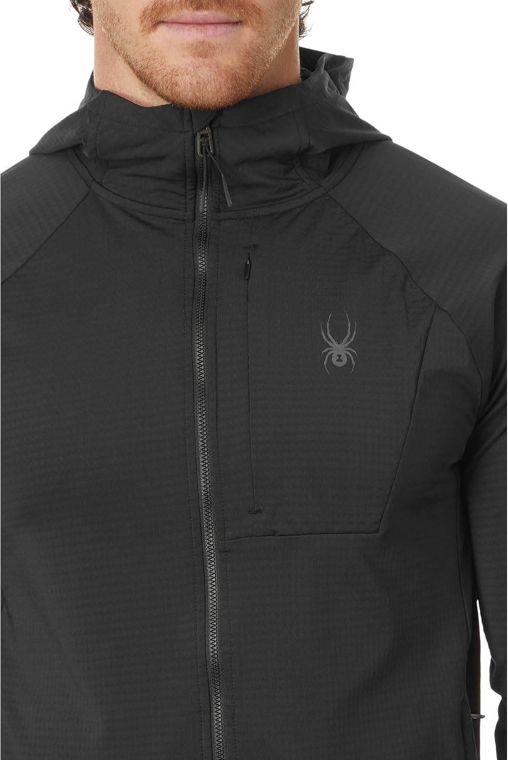 image:imageSpyder Mens Gridweb Fleece HoodieBlack