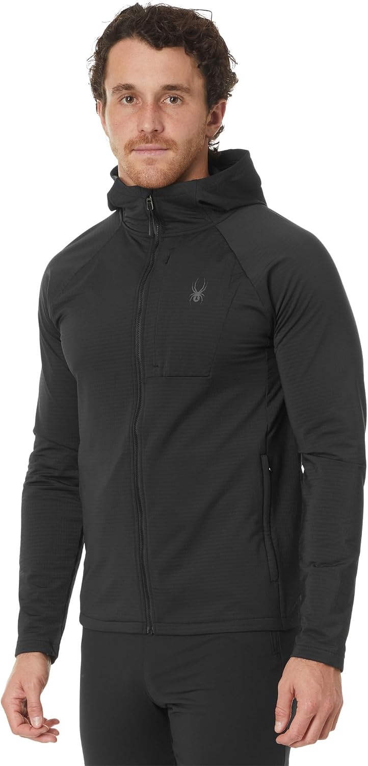 image:imageSpyder Mens Gridweb Fleece HoodieBlack