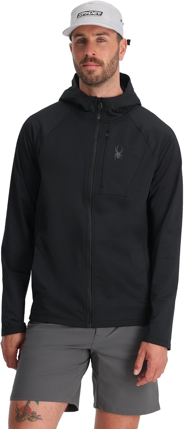 image:imageSpyder Mens Gridweb Fleece HoodieBlack