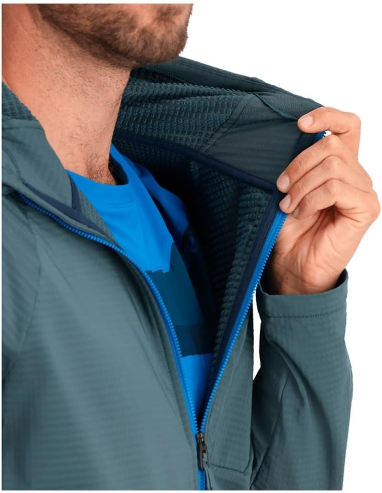 image:imageSpyder Mens Gridweb Fleece HoodieSlate Blue