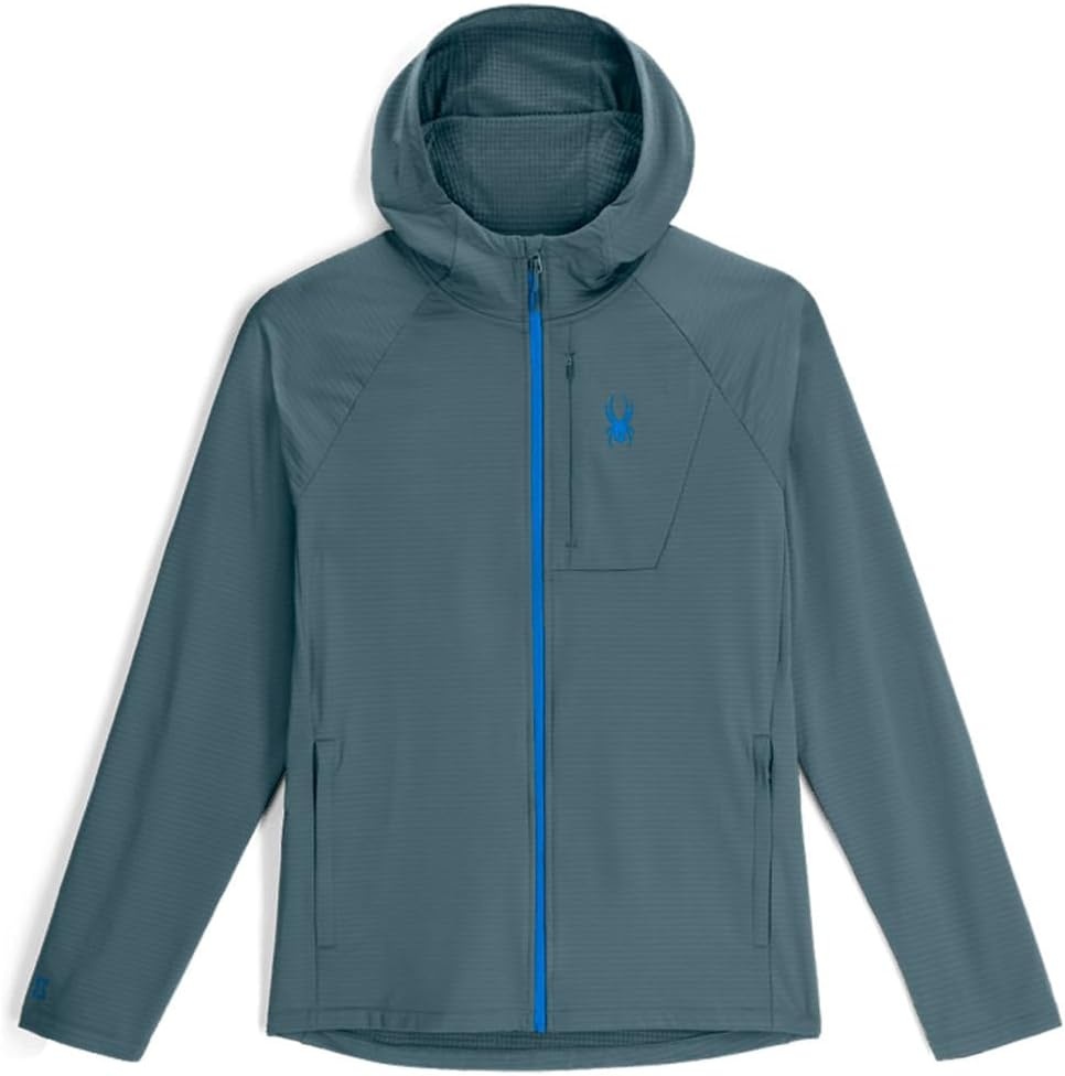image:imageSpyder Mens Gridweb Fleece HoodieSlate Blue