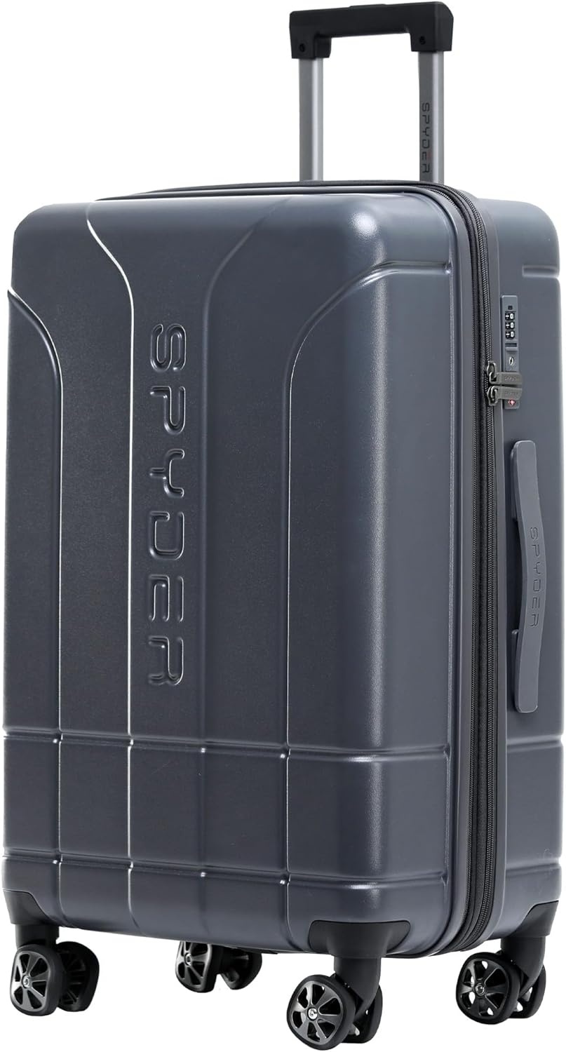 image:imageSpyder Carve 29 Inch Large Checked Luggage Expandable Hardside Upright Suitcase NavyGray
