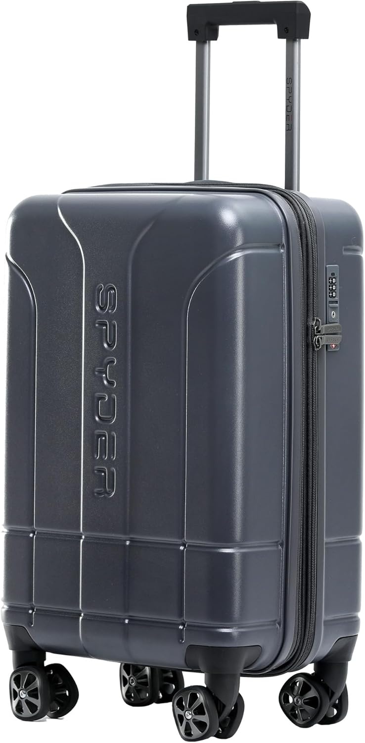 image:imageSpyder Carve 29 Inch Large Checked Luggage Expandable Hardside Upright Suitcase NavyGray
