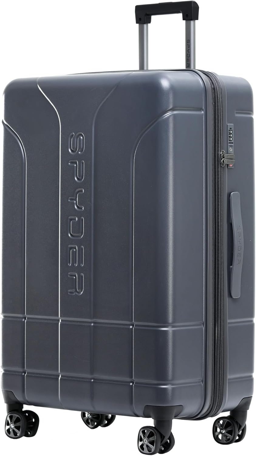 image:imageSpyder Carve 29 Inch Large Checked Luggage Expandable Hardside Upright Suitcase NavyGray