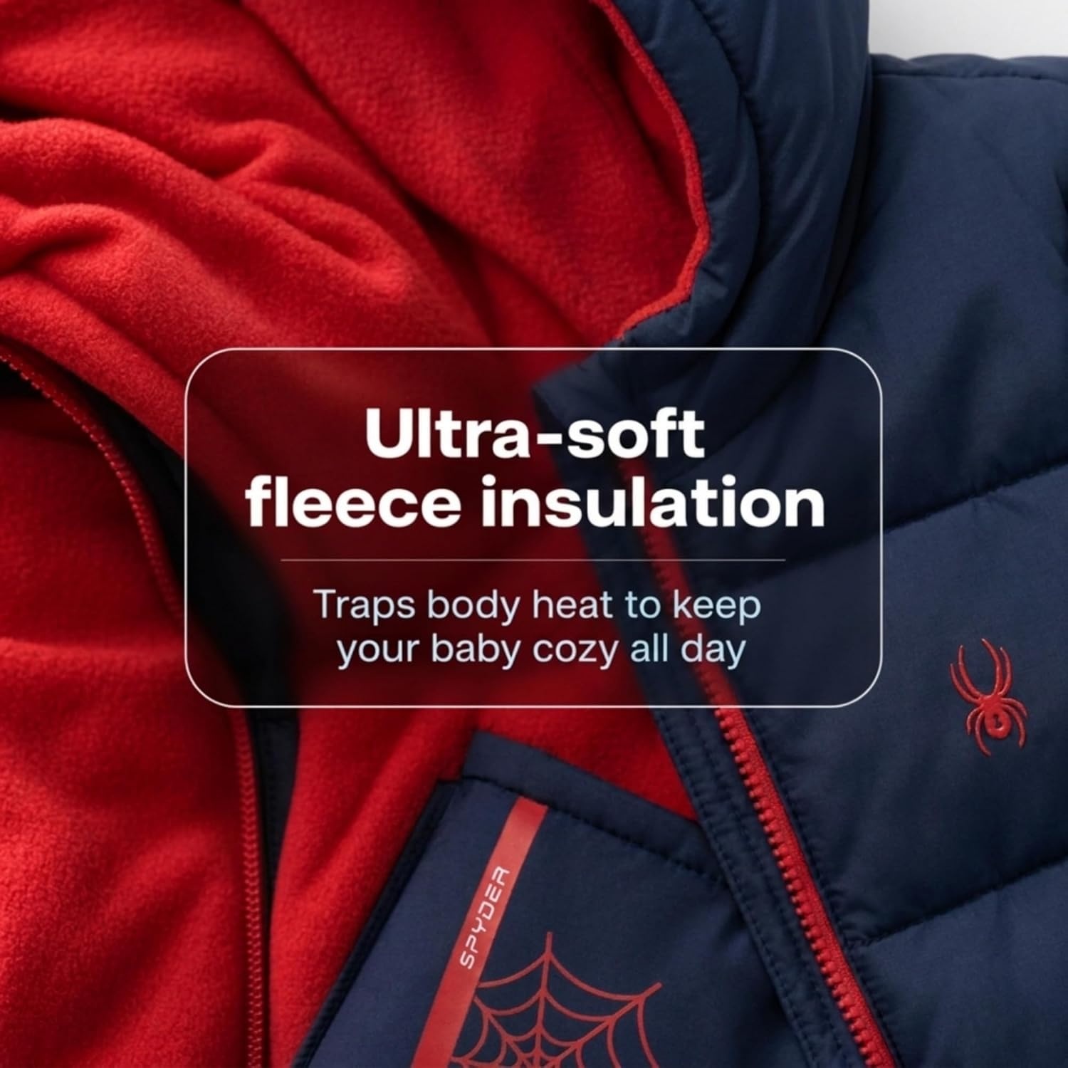 image:imageSpyder Toddler Snow Suit Fleece Lined Baby Snowsuit FoldOver CuffsDark Navy