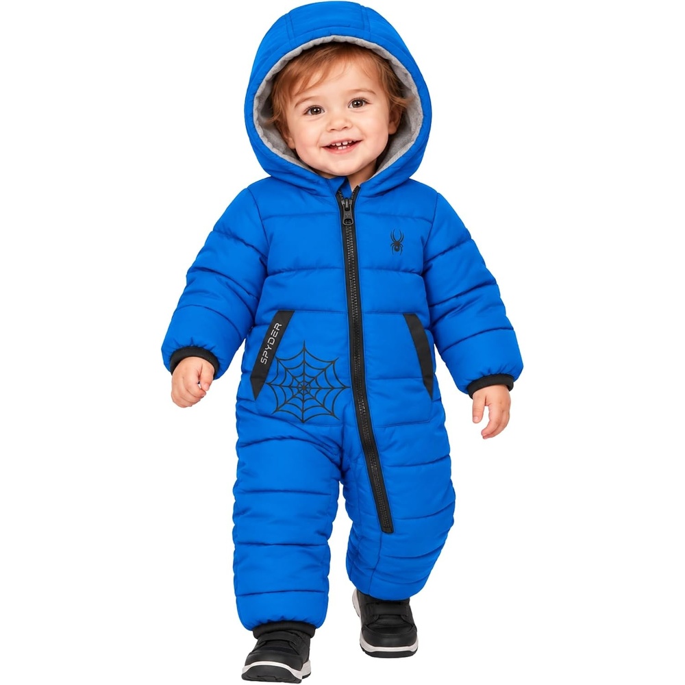 image:imageSpyder Toddler Snow Suit Fleece Lined Baby Snowsuit FoldOver CuffsElectric Blue